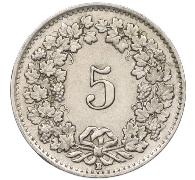 Монета 5 раппенов 1944 года Швейцария (Артикул: K12-32418) — Фото №2