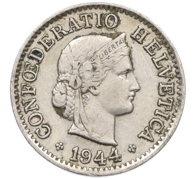 Монета 5 раппенов 1944 года Швейцария (Артикул: K12-32419) — Фото №1
