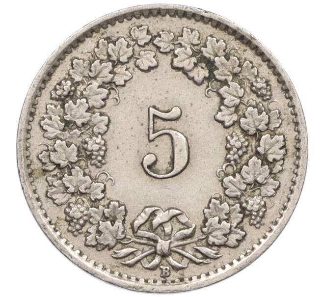 Монета 5 раппенов 1944 года Швейцария (Артикул: K12-32419) — Фото №2