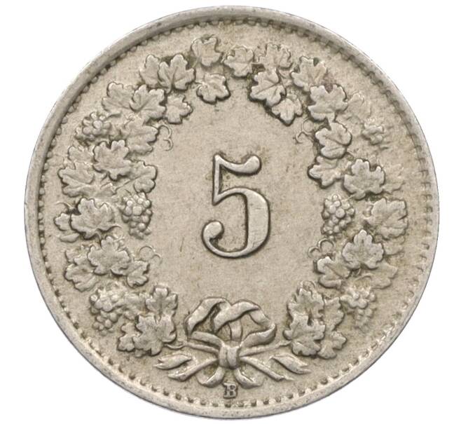 Монета 5 раппенов 1944 года Швейцария (Артикул: K12-32420) — Фото №2