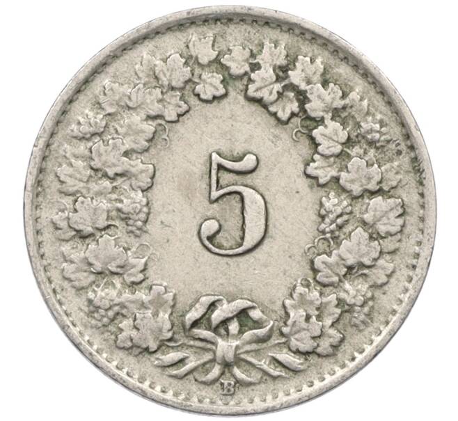 Монета 5 раппенов 1944 года Швейцария (Артикул: K12-32423) — Фото №2