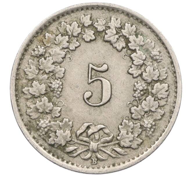 Монета 5 раппенов 1944 года Швейцария (Артикул: K12-32427) — Фото №2