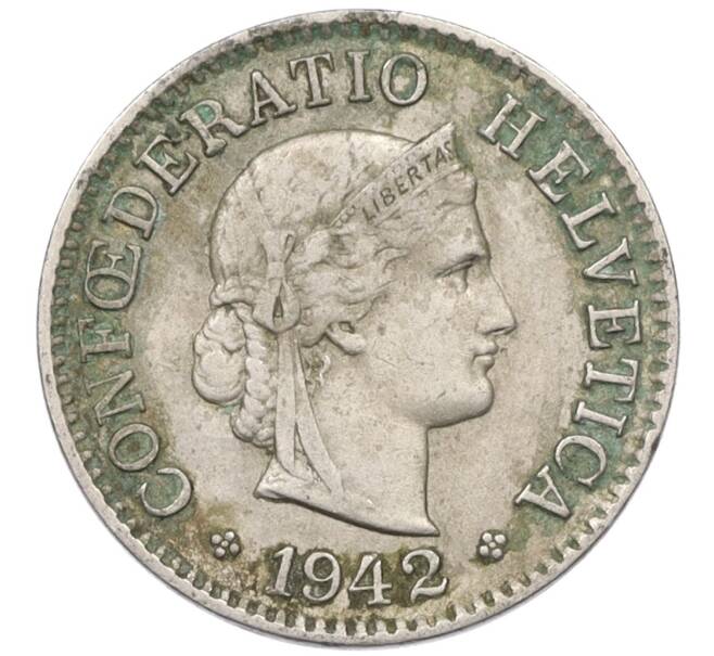 Монета 5 раппенов 1942 года Швейцария (Артикул: K12-32428) — Фото №1