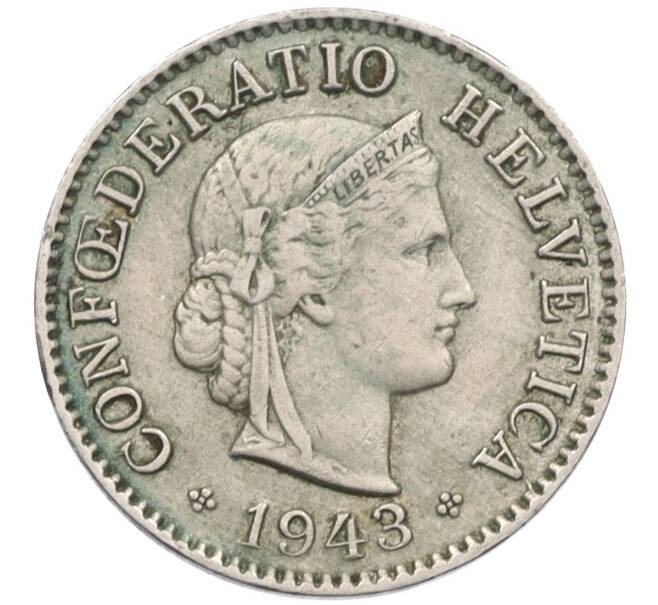 Монета 5 раппенов 1943 года Швейцария (Артикул: K12-32432) — Фото №1