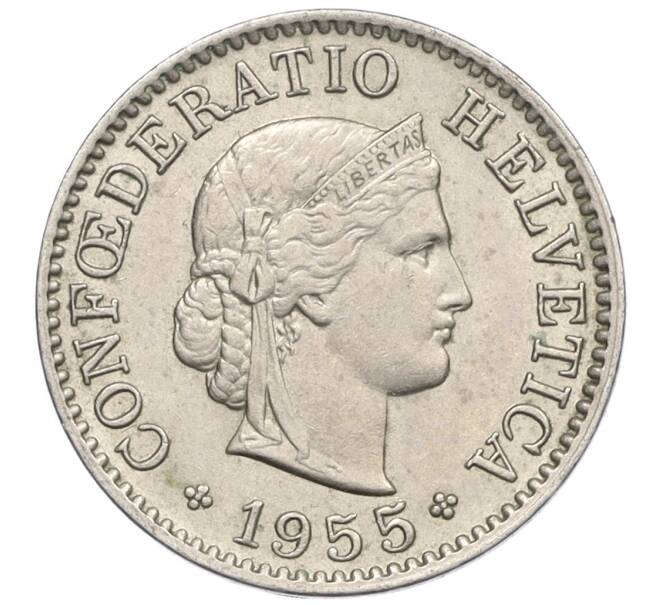 Монета 5 раппенов 1955 года Швейцария (Артикул: K12-32579) — Фото №1