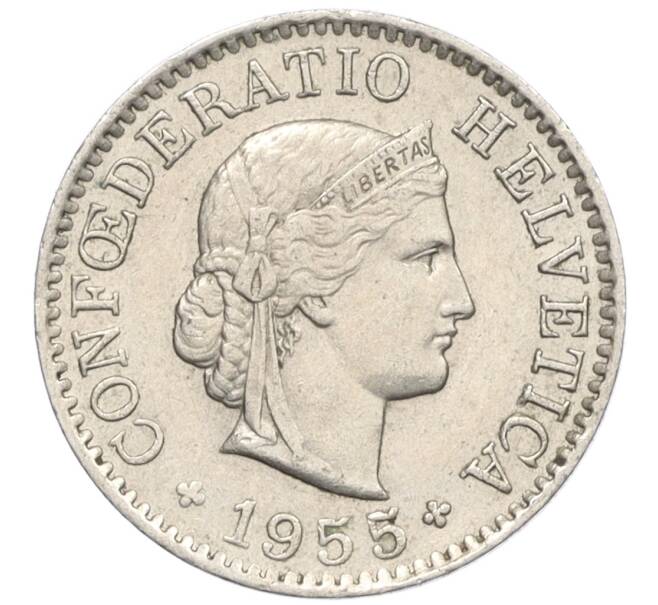 Монета 5 раппенов 1955 года Швейцария (Артикул: K12-32580) — Фото №1