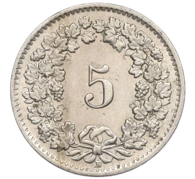 Монета 5 раппенов 1955 года Швейцария (Артикул: K12-32584) — Фото №2