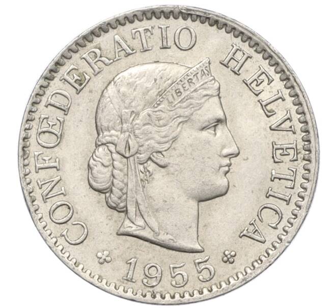 Монета 5 раппенов 1955 года Швейцария (Артикул: K12-32585) — Фото №1