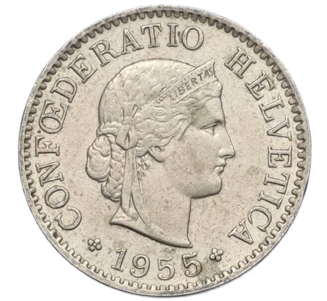 Монета 5 раппенов 1955 года Швейцария (Артикул: K12-32586) — Фото №1