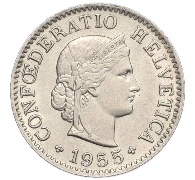 Монета 5 раппенов 1955 года Швейцария (Артикул: K12-32587) — Фото №1