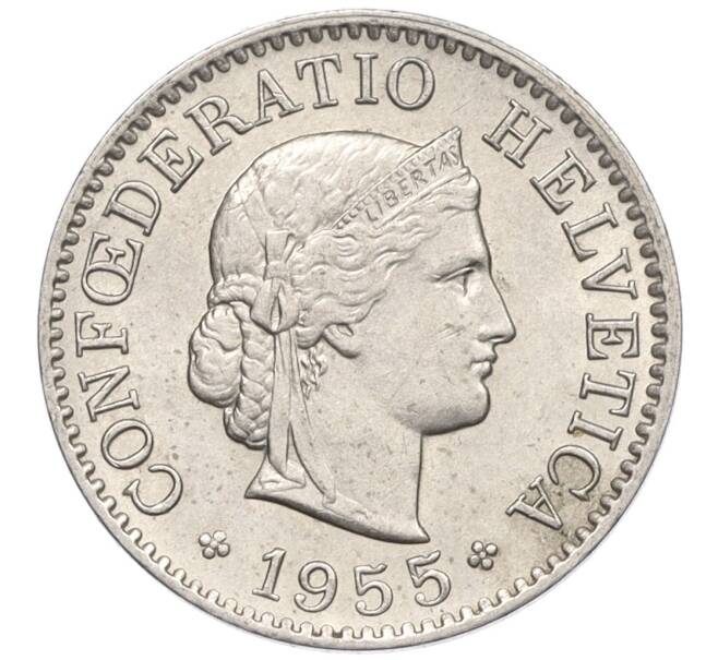 Монета 5 раппенов 1955 года Швейцария (Артикул: K12-32596) — Фото №1