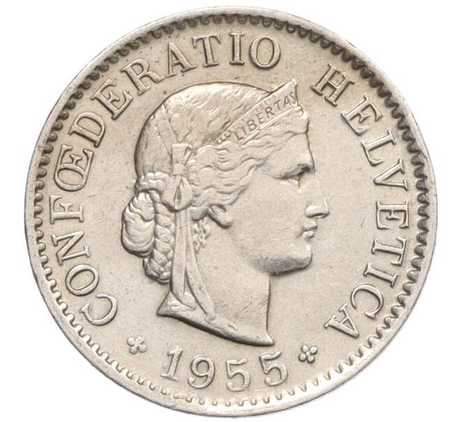 Монета 5 раппенов 1955 года Швейцария (Артикул: K12-32597) — Фото №1