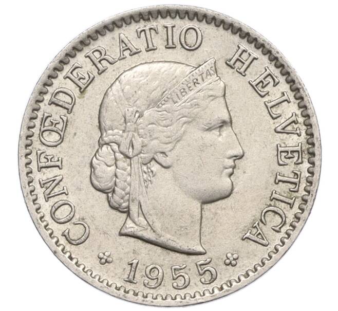 Монета 5 раппенов 1955 года Швейцария (Артикул: K12-32599) — Фото №1
