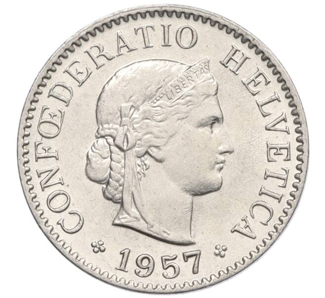 Монета 5 раппенов 1957 года Швейцария (Артикул: K12-32606) — Фото №1