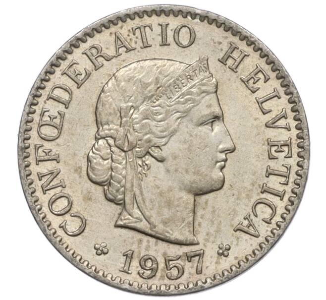 Монета 5 раппенов 1957 года Швейцария (Артикул: K12-32607) — Фото №1