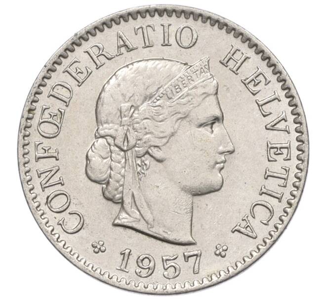 Монета 5 раппенов 1957 года Швейцария (Артикул: K12-32612) — Фото №1