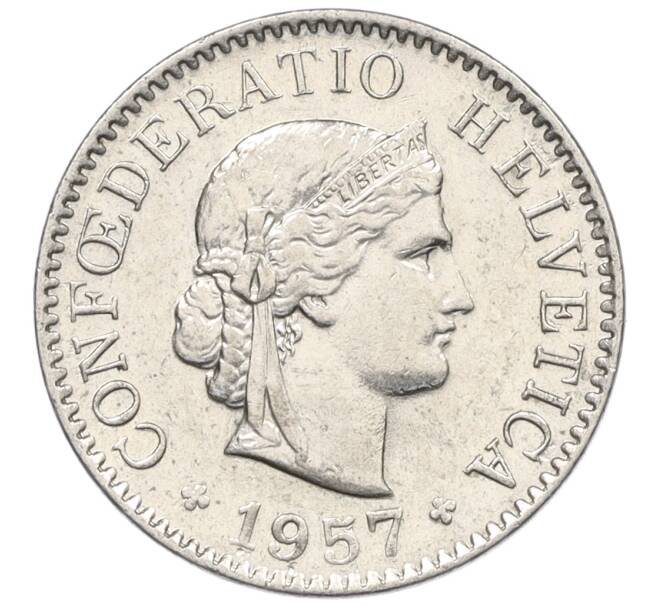 Монета 5 раппенов 1957 года Швейцария (Артикул: K12-32698) — Фото №1