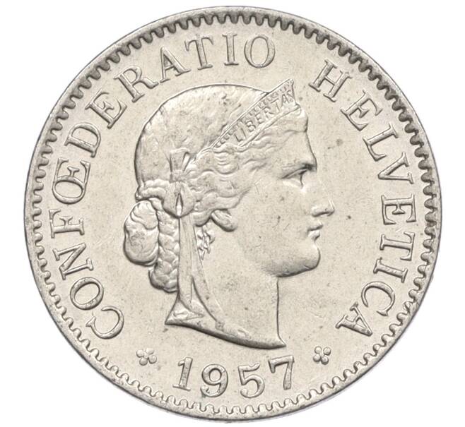 Монета 5 раппенов 1957 года Швейцария (Артикул: K12-32702) — Фото №1