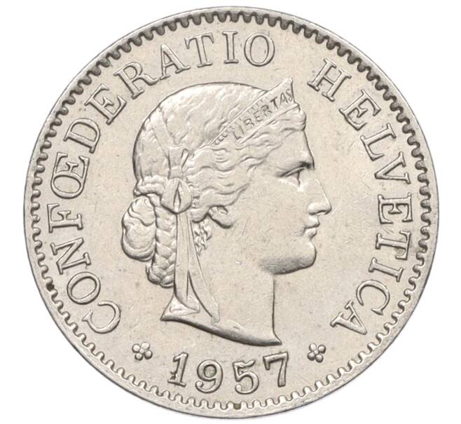 Монета 5 раппенов 1957 года Швейцария (Артикул: K12-32706) — Фото №1
