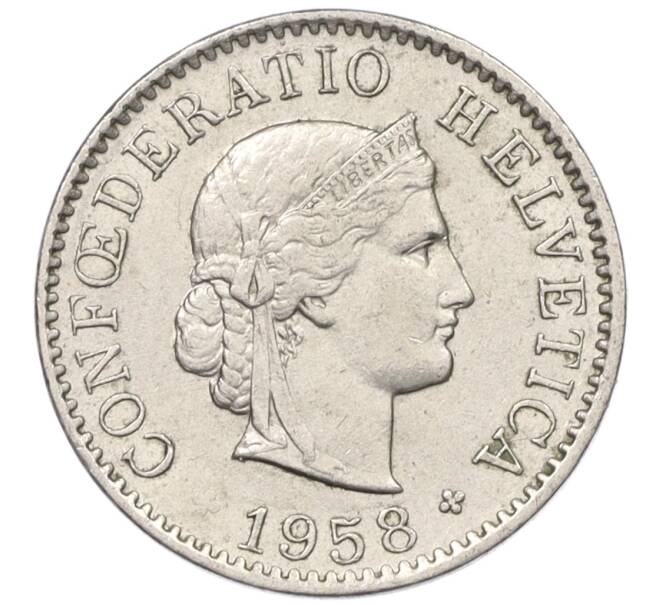 Монета 5 раппенов 1958 года Швейцария (Артикул: K12-32713) — Фото №1