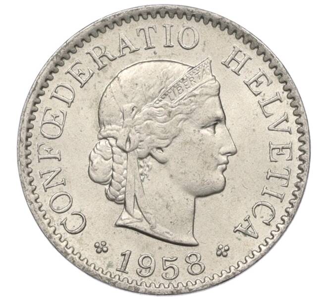 Монета 5 раппенов 1958 года Швейцария (Артикул: K12-32728) — Фото №1