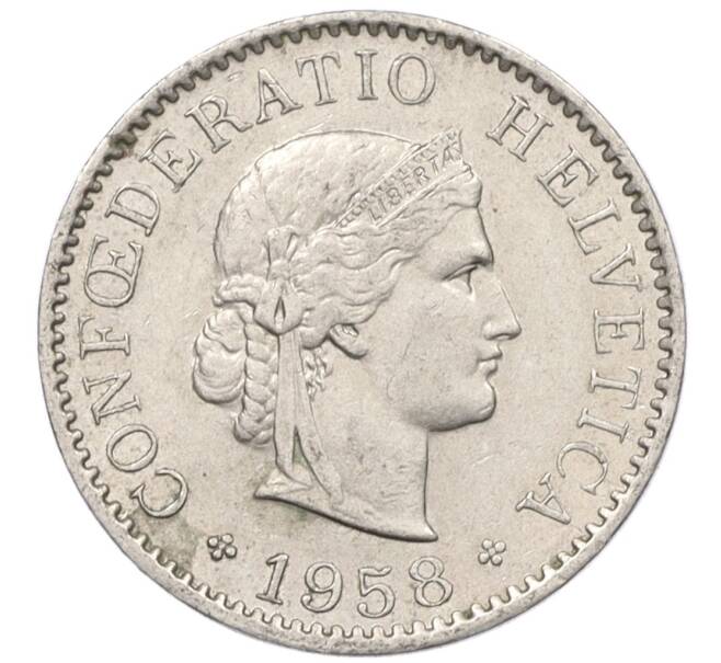 Монета 5 раппенов 1958 года Швейцария (Артикул: K12-32729) — Фото №1
