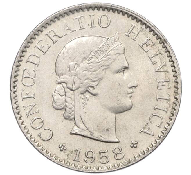 Монета 5 раппенов 1958 года Швейцария (Артикул: K12-32730) — Фото №1