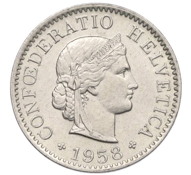 Монета 5 раппенов 1958 года Швейцария (Артикул: K12-32732) — Фото №1