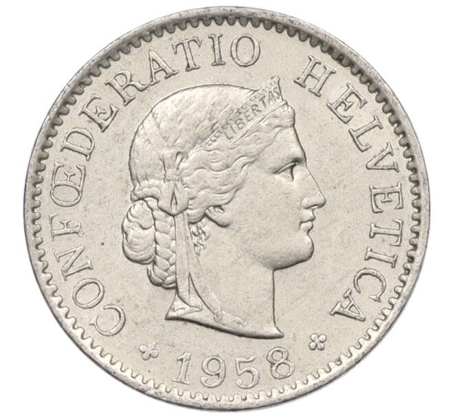 Монета 5 раппенов 1958 года Швейцария (Артикул: K12-32735) — Фото №1
