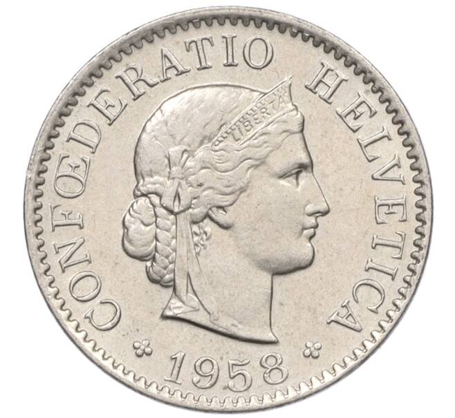 Монета 5 раппенов 1958 года Швейцария (Артикул: K12-32739) — Фото №1