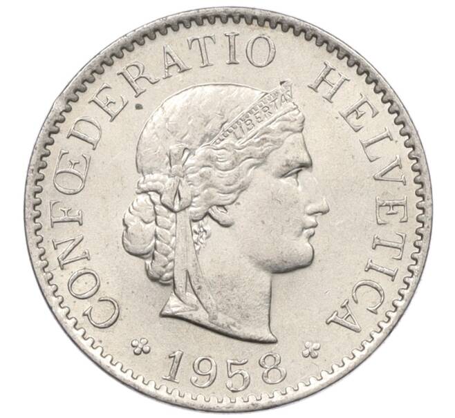 Монета 5 раппенов 1958 года Швейцария (Артикул: K12-32740) — Фото №1