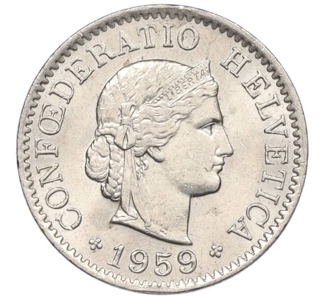 Монета 5 раппенов 1959 года Швейцария (Артикул: K12-32744) — Фото №1