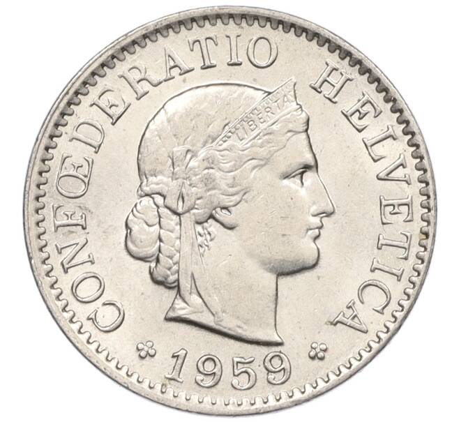Монета 5 раппенов 1959 года Швейцария (Артикул: K12-32746) — Фото №1