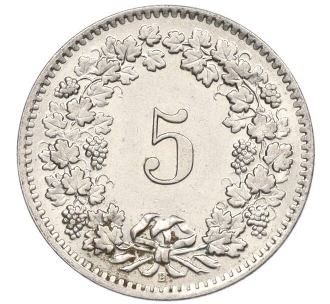 Монета 5 раппенов 1959 года Швейцария (Артикул: K12-32746) — Фото №2