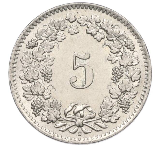 Монета 5 раппенов 1959 года Швейцария (Артикул: K12-32747) — Фото №2