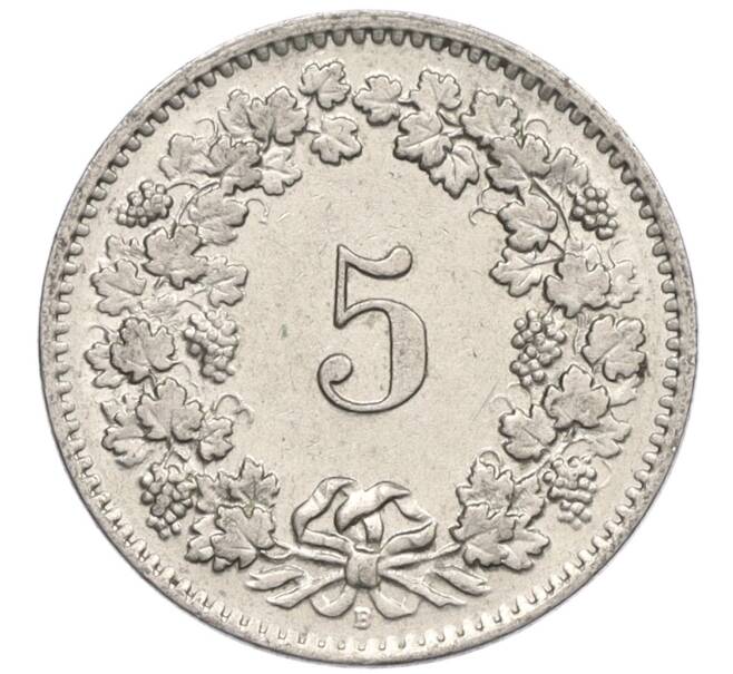 Монета 5 раппенов 1959 года Швейцария (Артикул: K12-32750) — Фото №2