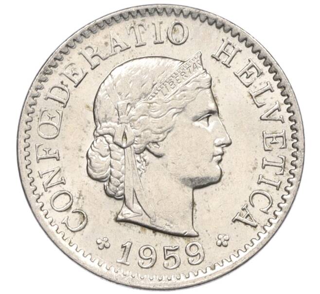 Монета 5 раппенов 1959 года Швейцария (Артикул: K12-32753) — Фото №1
