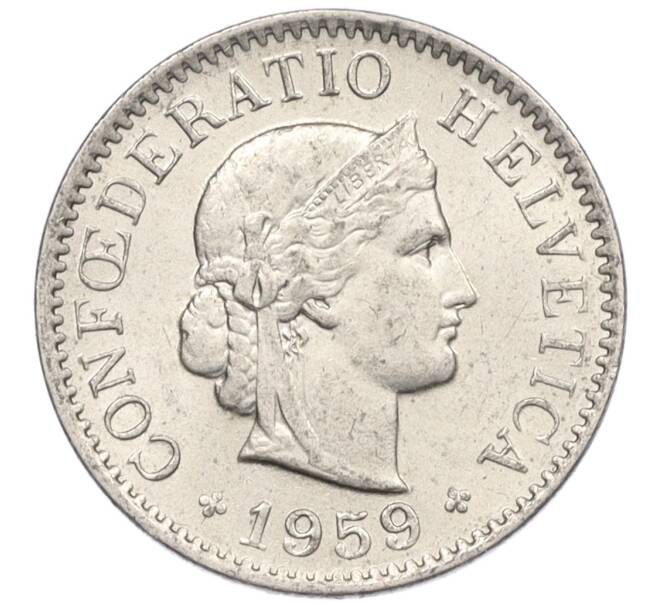 Монета 5 раппенов 1959 года Швейцария (Артикул: K12-32757) — Фото №1