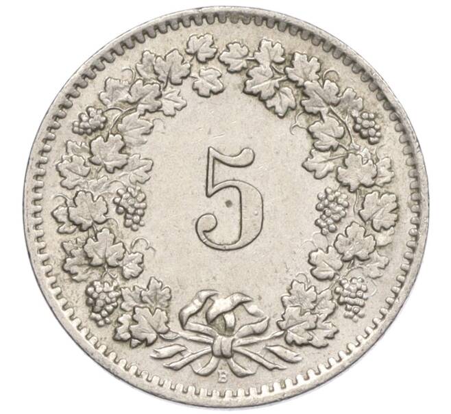 Монета 5 раппенов 1959 года Швейцария (Артикул: K12-32758) — Фото №2