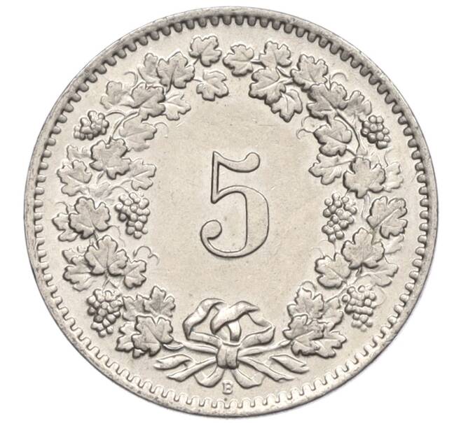 Монета 5 раппенов 1959 года Швейцария (Артикул: K12-32761) — Фото №2