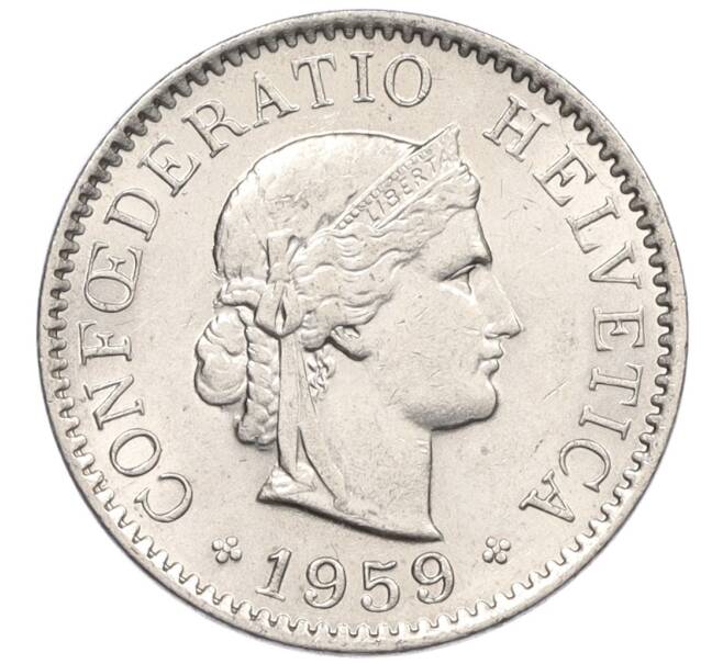 Монета 5 раппенов 1959 года Швейцария (Артикул: K12-32764) — Фото №1