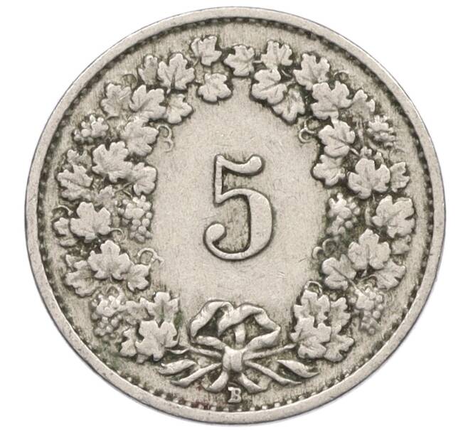 Монета 5 раппенов 1920 года Швейцария (Артикул: K12-32771) — Фото №2