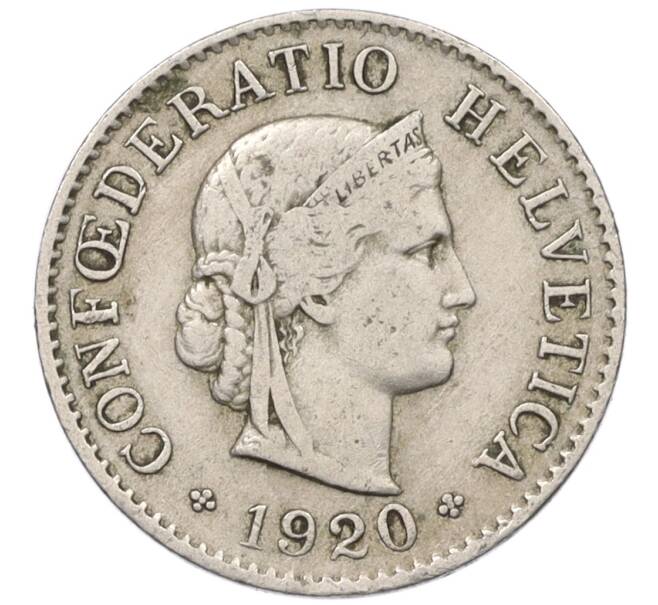 Монета 5 раппенов 1920 года Швейцария (Артикул: K12-32772) — Фото №1