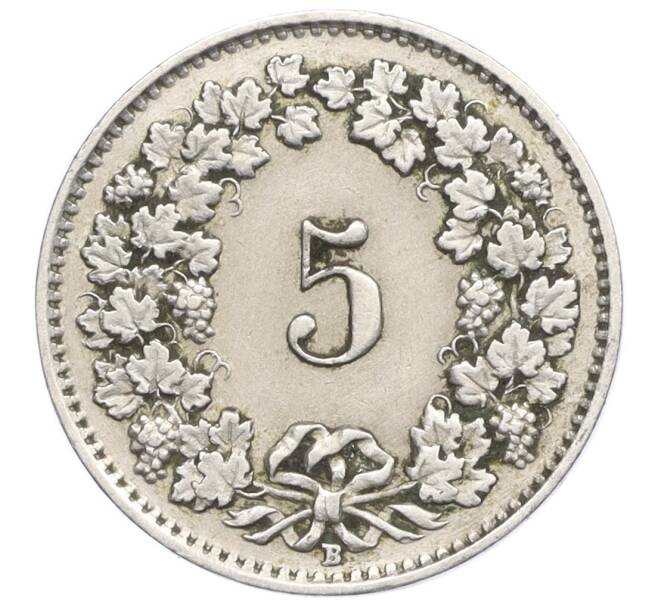 Монета 5 раппенов 1925 года Швейцария (Артикул: K12-32458) — Фото №2
