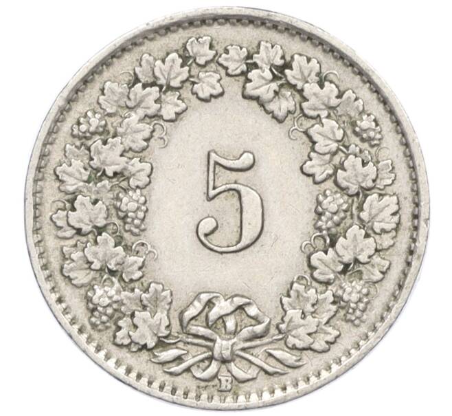 Монета 5 раппенов 1925 года Швейцария (Артикул: K12-32459) — Фото №2