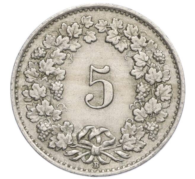 Монета 5 раппенов 1925 года Швейцария (Артикул: K12-32466) — Фото №2