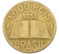 Монета 1000 рейс 1938 года Бразилия (Артикул: K12-32686) — Фото №1