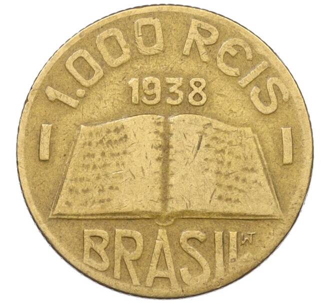 Монета 1000 рейс 1938 года Бразилия (Артикул: K12-32686) — Фото №1
