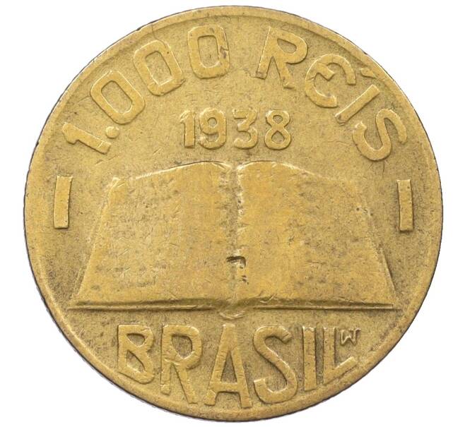 Монета 1000 рейс 1938 года Бразилия (Артикул: K12-32688) — Фото №1