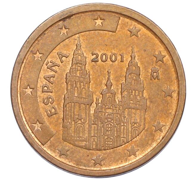 Монета 2 евроцента 2001 года Испания (Артикул: T11-11547) — Фото №1